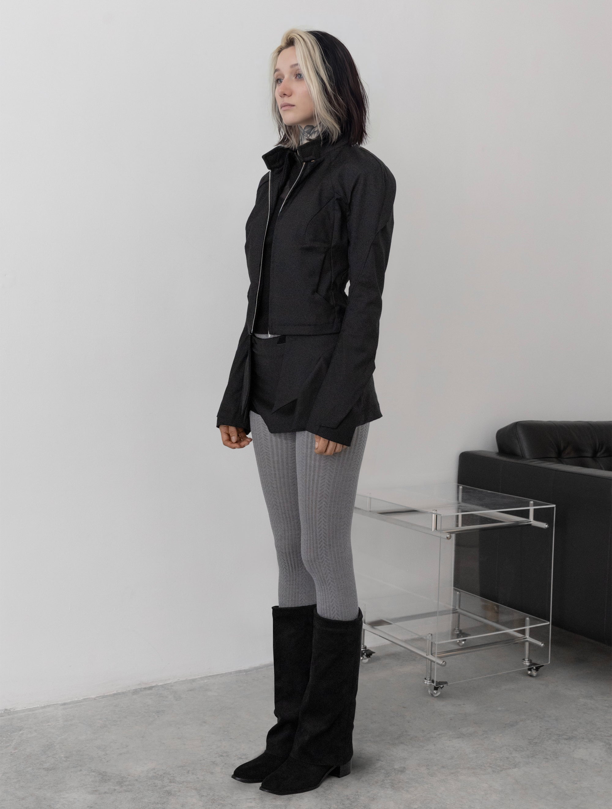 ロストコントロール　SATIN BLOUSON サイズ2　ブラック LV.2 Operator Blouson X - NOTINLIST
